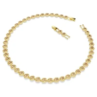 Una Angelic necklace, Round cut, Caramel, Gold-tone plated by SWAROVSKI