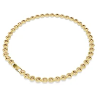 Una Angelic necklace, Round cut, Caramel, Gold-tone plated by SWAROVSKI