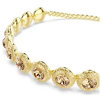Una Angelic choker, Round cut, Caramel, Gold-tone plated by SWAROVSKI