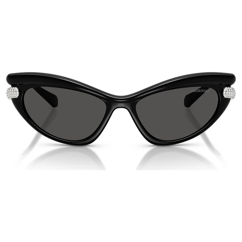 Sunglasses, Cat-Eye shape, SK6038, Black by SWAROVSKI