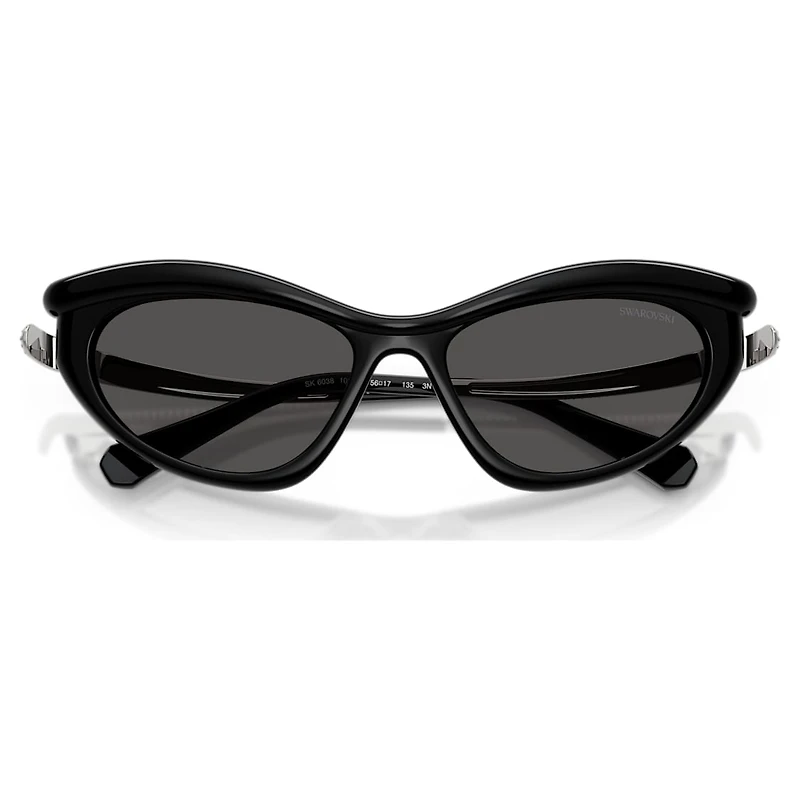 Sunglasses, Cat-Eye shape, SK6038, Black by SWAROVSKI