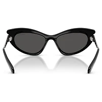 Sunglasses, Cat-Eye shape, SK6038, Black by SWAROVSKI