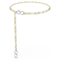 Dextera waist belt, White, Mixed metal finish by SWAROVSKI