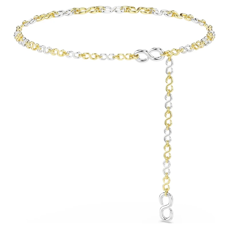 Dextera waist belt, White, Mixed metal finish by SWAROVSKI