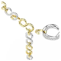 Dextera waist belt, White, Mixed metal finish by SWAROVSKI