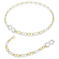 Dextera waist belt, White, Mixed metal finish by SWAROVSKI