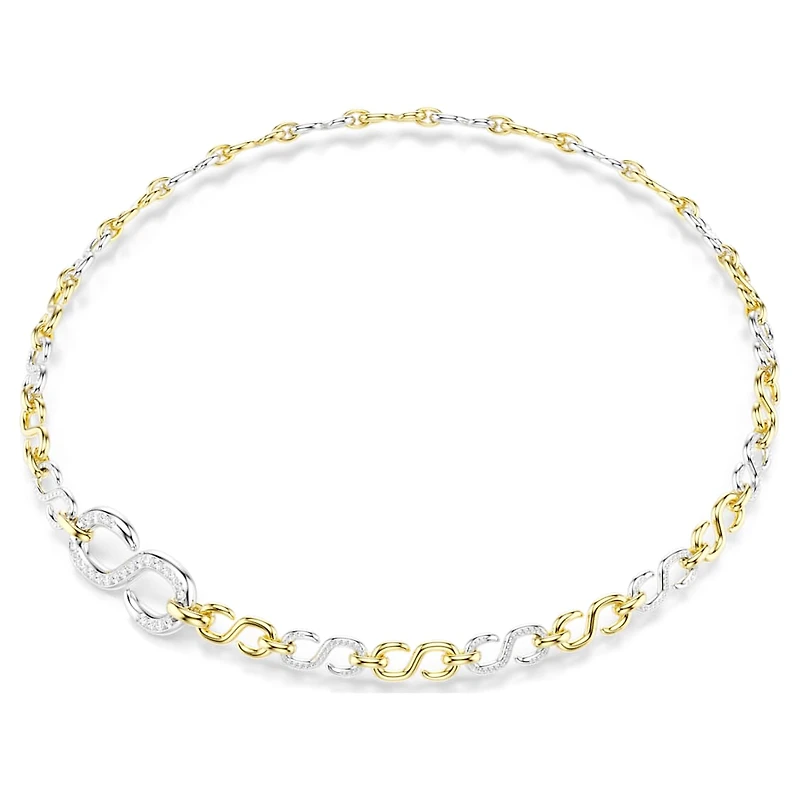 Dextera waist belt, White, Mixed metal finish by SWAROVSKI