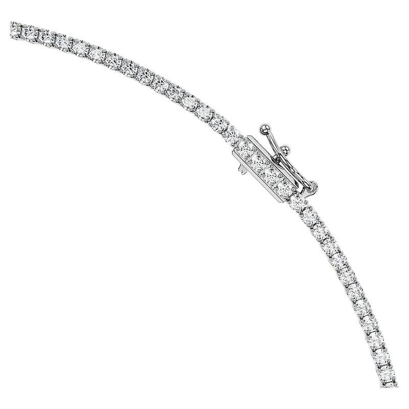 Octagon necklace, Lab-grown diamonds 12.86 ct tw, Octagon shape, 18K white gold by SWAROVSKI