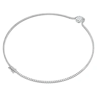 Octagon necklace, Lab-grown diamonds 12.86 ct tw, Octagon shape, 18K white gold by SWAROVSKI