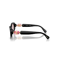 Sunglasses, Oval shape, SK6002, Black by SWAROVSKI