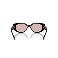 Sunglasses, Oval shape, SK6002, Black by SWAROVSKI