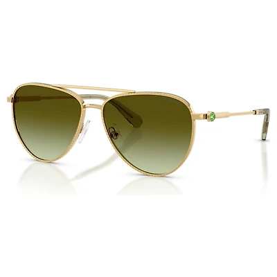 Sunglasses, Pilot shape, SK7009, Gold tone by SWAROVSKI