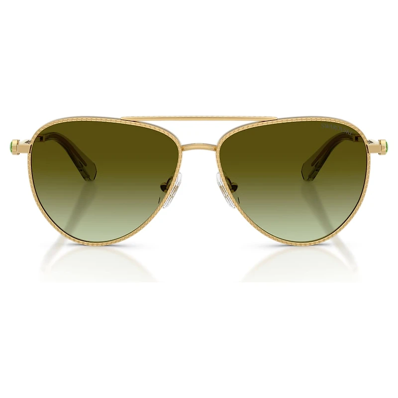 Sunglasses, Pilot shape, SK7009, Gold tone by SWAROVSKI