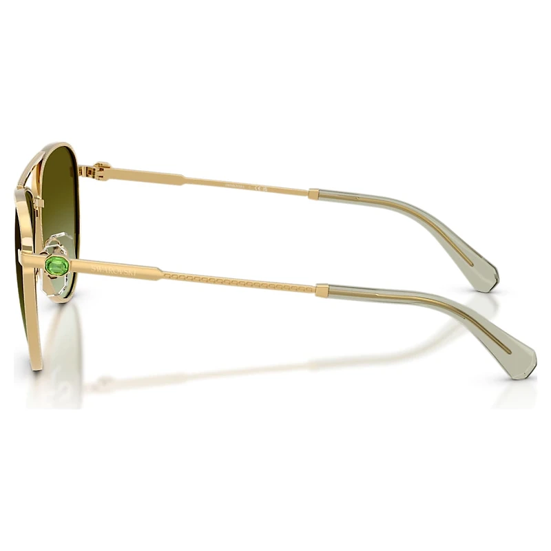 Sunglasses, Pilot shape, SK7009, Gold tone by SWAROVSKI