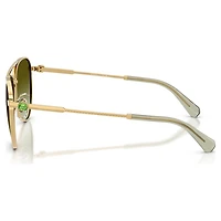 Sunglasses, Pilot shape, SK7009, Gold tone by SWAROVSKI