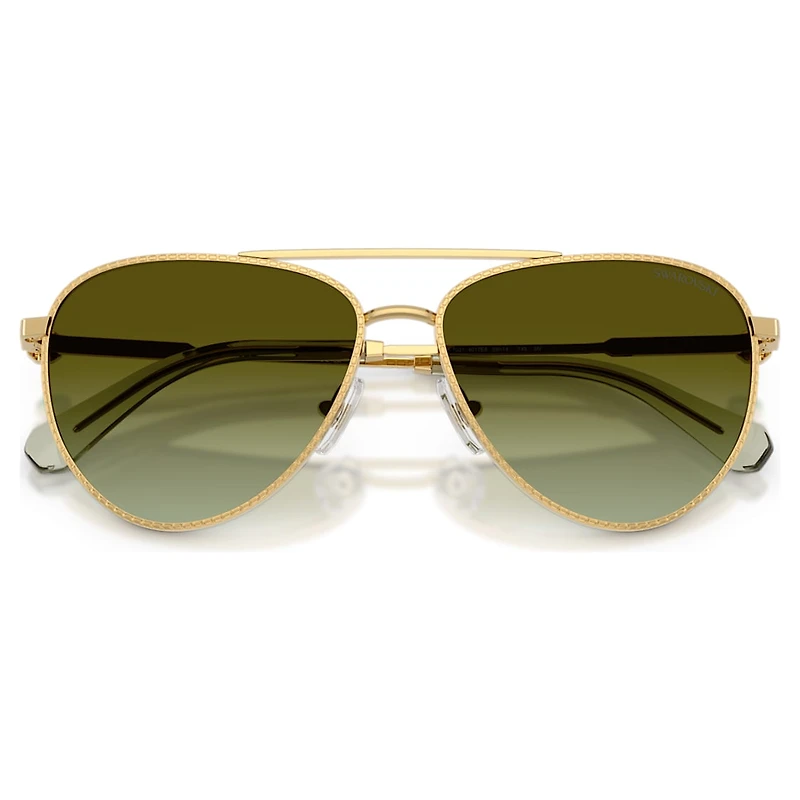 Sunglasses, Pilot shape, SK7009, Gold tone by SWAROVSKI