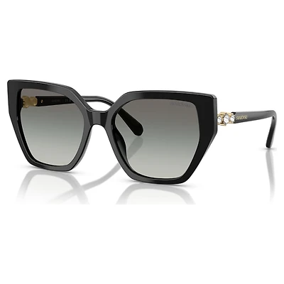 Sunglasses, Square shape, SK6016, Black by SWAROVSKI