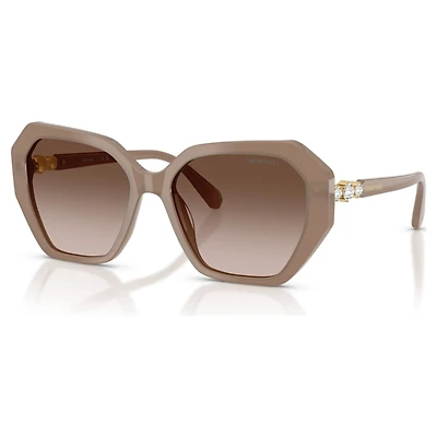 Sunglasses, Square shape, SK6017, Brown by SWAROVSKI