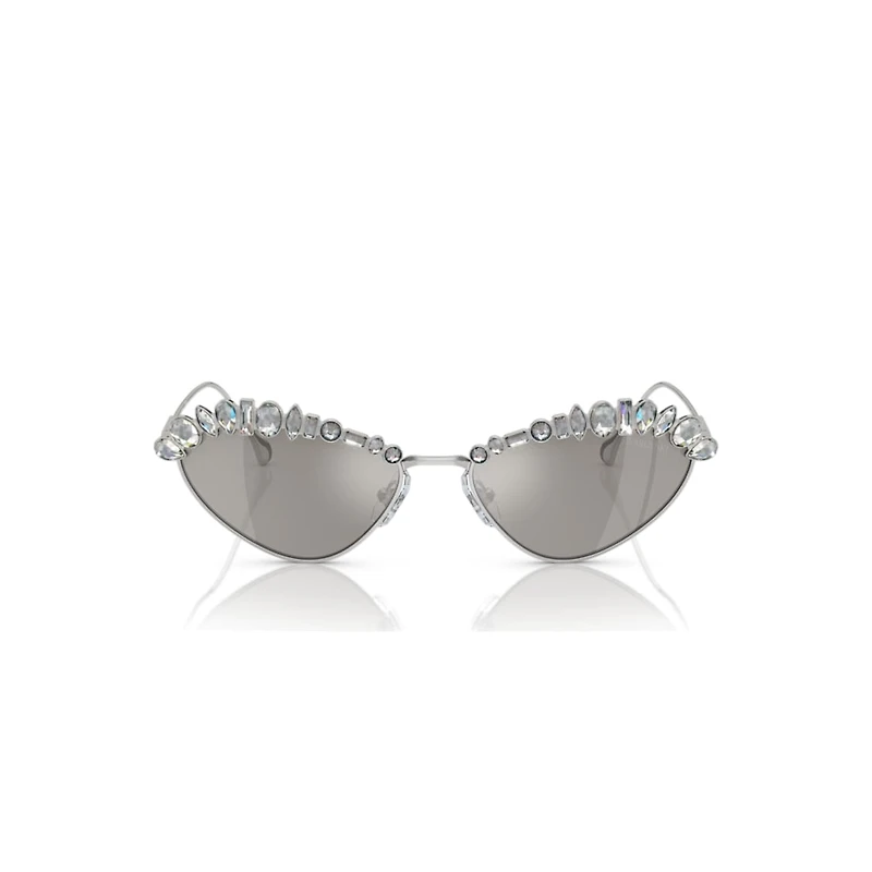 Sunglasses, Cat-Eye shape, SK7009, Silver Tone by SWAROVSKI