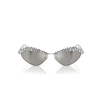 Sunglasses, Cat-Eye shape, SK7009, Silver Tone by SWAROVSKI