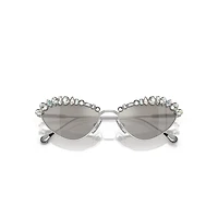 Sunglasses, Cat-Eye shape, SK7009, Silver Tone by SWAROVSKI