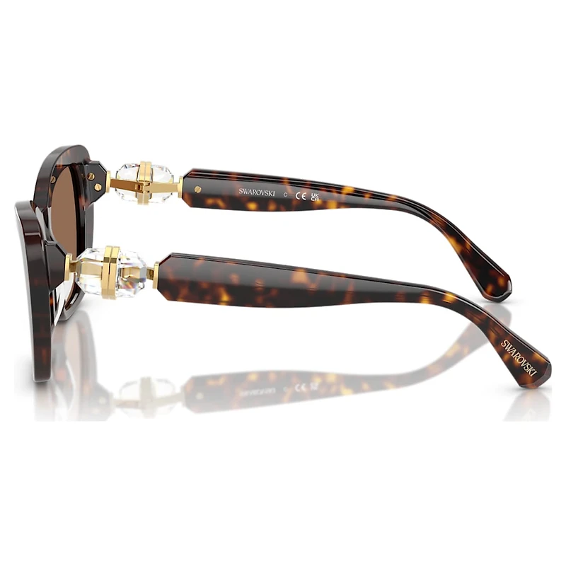 Sunglasses, Cat-Eye shape, SK6018, Brown by SWAROVSKI