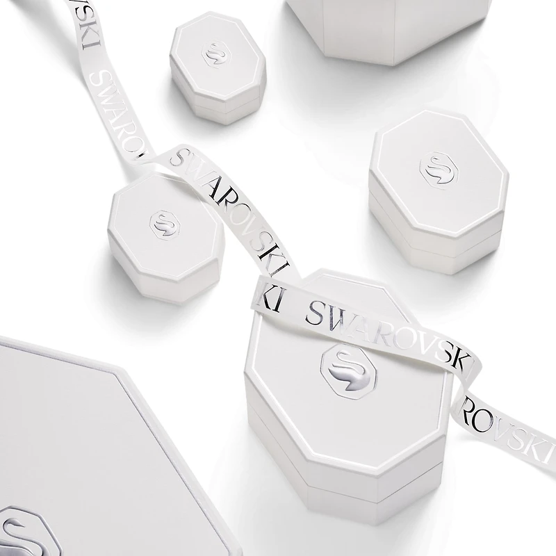 Galaxy Tennis bracelet, Lab-grown diamonds 5 ct tw, Mixed shapes, 14K white gold by SWAROVSKI