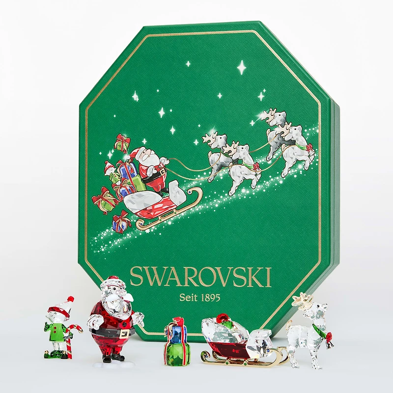 Holiday Cheers Santa Story Set by SWAROVSKI