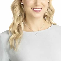 Begin set, Trilliant cut, White, Rhodium plated by SWAROVSKI
