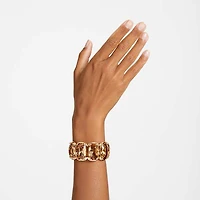 Harmonia cuff, Oversized floating crystals, Gold tone, Gold-tone plated by SWAROVSKI