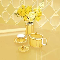 Signum teapot, Porcelain, Small, Yellow by SWAROVSKI
