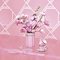 Signum plate, Porcelain, Small, Pink by SWAROVSKI