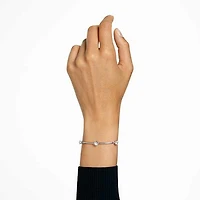 Constella bangle, Round cut, White, Rhodium plated by SWAROVSKI