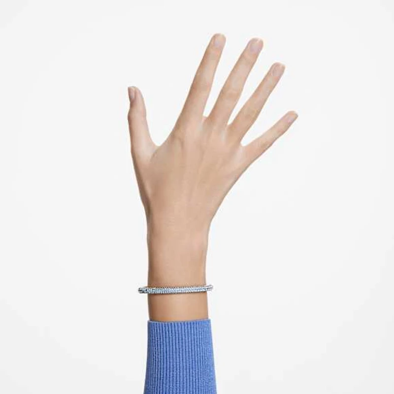 Dextera bangle, Blue, Stainless Steel by SWAROVSKI