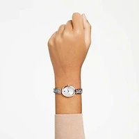 Crystal Rock oval watch, Swiss Made, Crystal bracelet, Rose gold tone, Rose gold-tone finish by SWAROVSKI