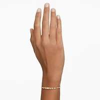 Imber Emily Tennis bracelet, Mixed round cuts, Pink, Rose gold-tone plated by SWAROVSKI