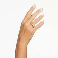 Dextera ring, Mixed cuts, White, Gold-tone plated by SWAROVSKI
