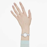 Illumina watch, Swiss Made, Metal bracelet, Silver Tone, Stainless steel by SWAROVSKI