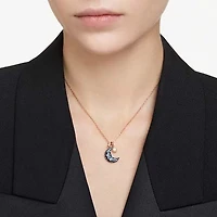 Sublima pendant, Crystal pearl, Moon, Multicolored, Rose gold-tone plated by SWAROVSKI