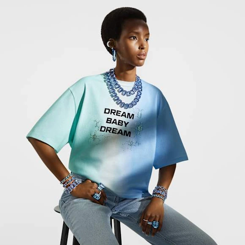 Liberal Youth Ministry, Gradient t-shirt, Green by SWAROVSKI