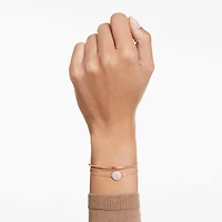 Sublima bangle, White, Rose gold-tone plated by SWAROVSKI