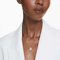 Hyperbola pendant, Mixed cuts, White, Mixed metal finish by SWAROVSKI