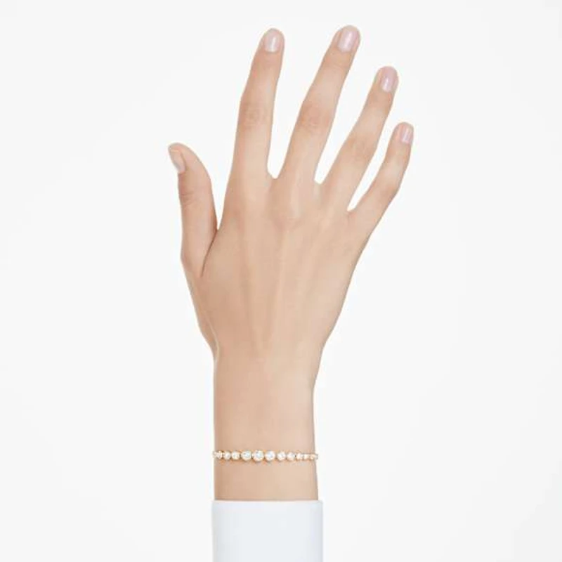 Imber Tennis bracelet, Mixed round cuts, White