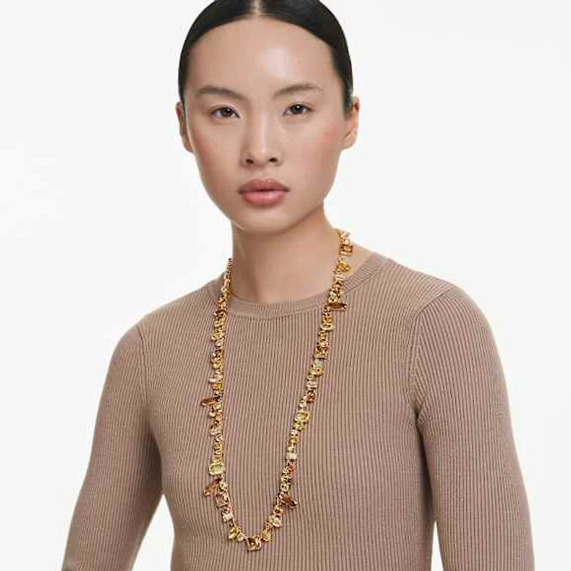 Gema strandage, Mixed cuts, Yellow, Gold-tone plated by SWAROVSKI