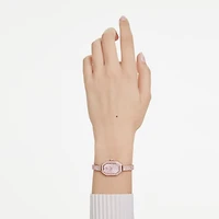 Dextera bangle watch, Swiss Made, Pink, Rose gold-tone plated by SWAROVSKI