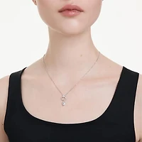 Mesmera pendant, Pear cut, White, Rhodium plated by SWAROVSKI