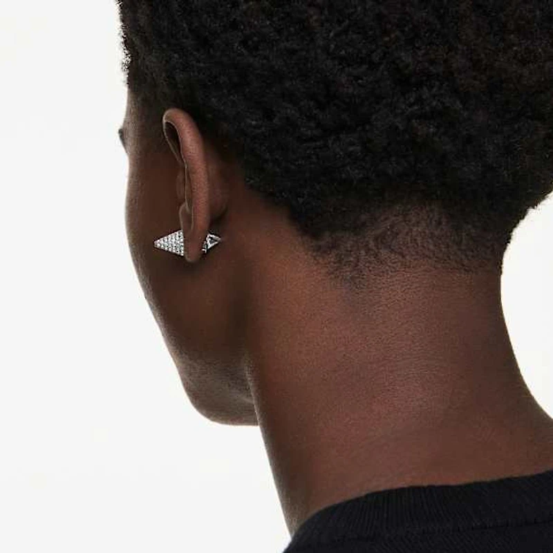 Sublima stud earrings, Spike, White, Ruthenium plated by SWAROVSKI