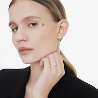 Eternity band ring, Lab-grown diamonds 0.4 ct tw, Round shape, Sterling silver by SWAROVSKI