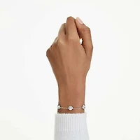 Una Angelic bracelet, Round cut, Double sided motifs, White, Rhodium plated by SWAROVSKI