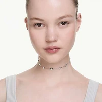 Una Angelic pendant, Round cut, Double sided motifs, White, Rhodium plated by SWAROVSKI